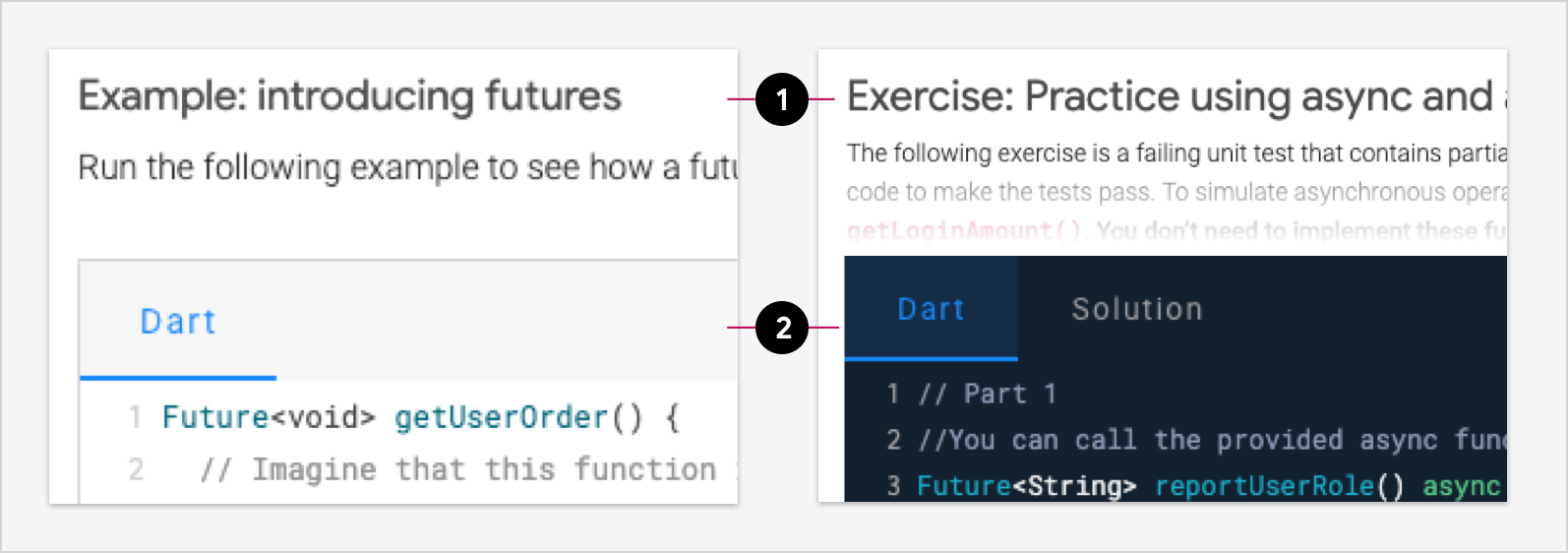 Clearly label the titles, and use different themes for demos and exercises.